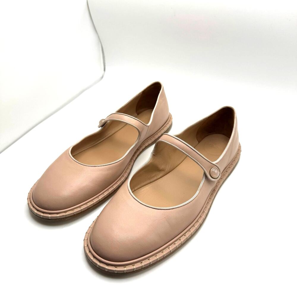 CHLOÉ Rubie Mary Jane Pumps fllats in powder IT 41 ( US 11)